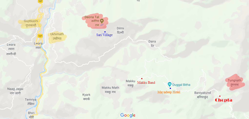 Chopta Location and Region