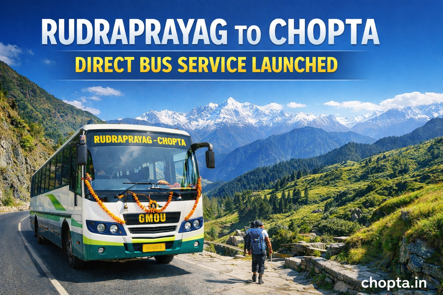 Direct Bus Service Launched from Rudraprayag to Chopta